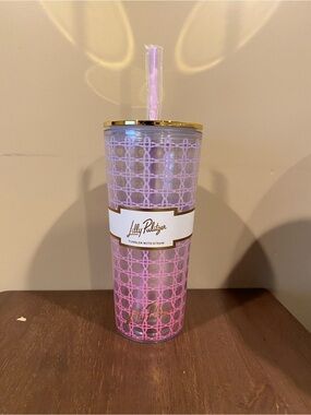 NEW Lilly Pulitzer Tumbler with Straw